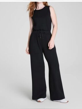 SPANX AirEssentials Black Sleevless Jumpsuit, Petite Medium